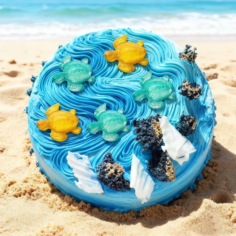 KuuGuu 6 PACK Sea Turtle Silicone Molds 3D Turtle Candy Fondant Mold Tortoise Chocolate Making Mould Cute Marine Animals Mold for Desserts DIY Baking Candy Cake Muffin Bread Decoration Tools ï¼ˆPinkï¼‰ - Image 5